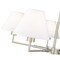 Z-Lite Leila Chandelier, 5-Light, 34 In.W x 10.75 In.H, Brushed Nickel/White Linen 744-34R-BN - alternate 3